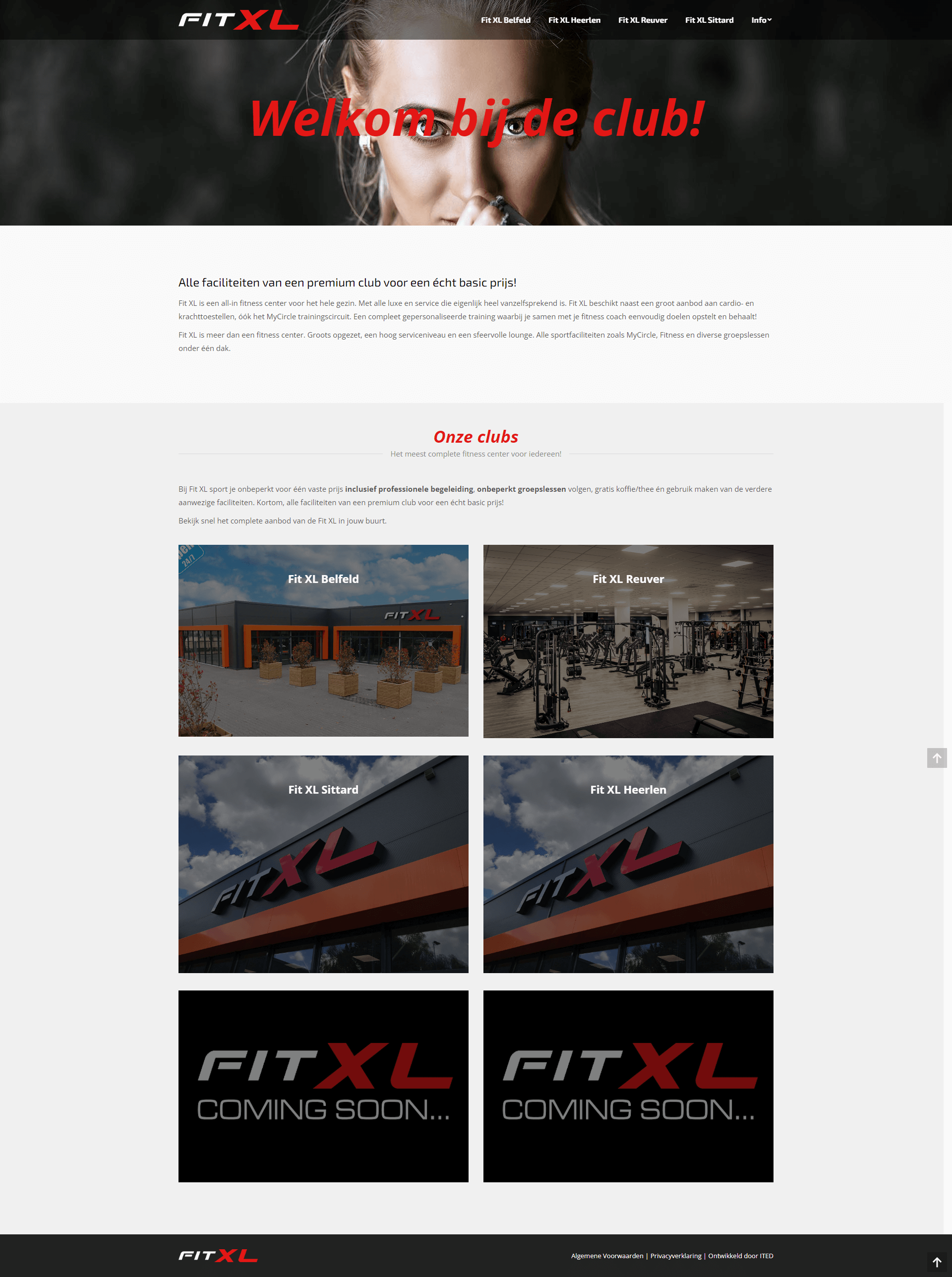 fit-xl landing page